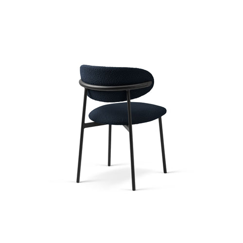 Set van 2 stoelen met gesp Nina boucle donkerblauw - 52x55x78cm