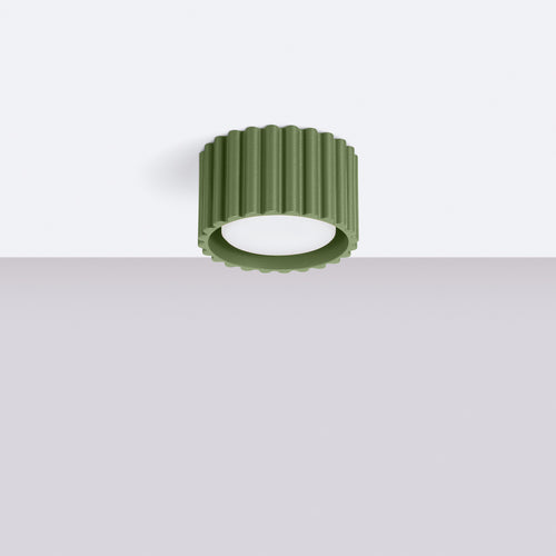Sollux Lighting Plafondlamp AURA 1 olijfgroen Gx53 - 10x10x10cm