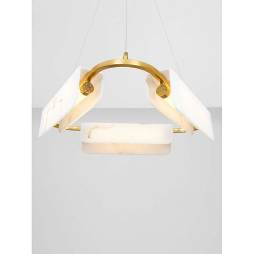 Nova Luce AIDER Geïntegreerde LED-hanglamp in messing goud, Triac dimbaar, 34W, 2146lm, 3000K