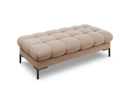 Cosmopolitan Design Bank Bali 2-zits, flueel, beige - 62x133x40cm