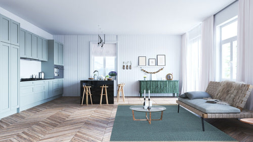 AFK Living vloerkleed Bubbles - handgemaakt - 70% wol - 20% jute - 10% katoen - 110 x 160 cm - vtwonen shop