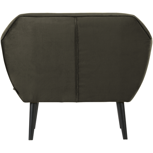 WOOOD fauteuil Rocco - Velvet - Warm Groen - 75x92x81 - vtwonen shop