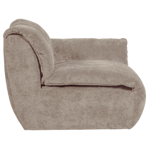 WOOOD 1-zits met arm rechts Baggy - Chenille - Zand - 81x114x101 - vtwonen shop