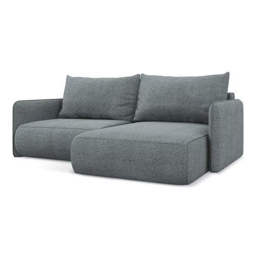LaMiaSofa hoekbank rechts Palermo - chenille stof - jeans - 207x148x86