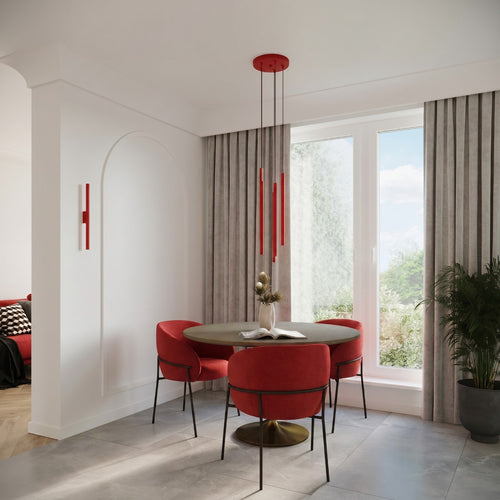 Sollux Lighting Wandlamp PASTELO 2 rood - 2,5x5x50cm