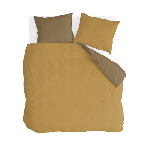 Byrklund - Dekbedovertrek Side Way - 240x220 cm - Geel / Mosterd
