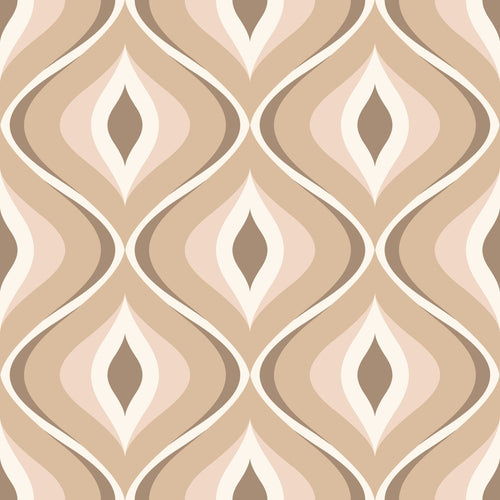 ESTAhome behang retro ornamenten beige en bruin - 50 x 900 cm - 130985 - vtwonen shop