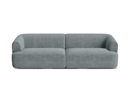 Cosmopolitan Design Modulaire bank Campi 4-zits, ribfluwelen donkergrijs - 90x255x70cm