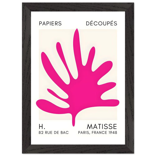 Artfulprints Poster met Lijst Matisse – Coral drift pink   - A4 21x29.7 cm - Roze