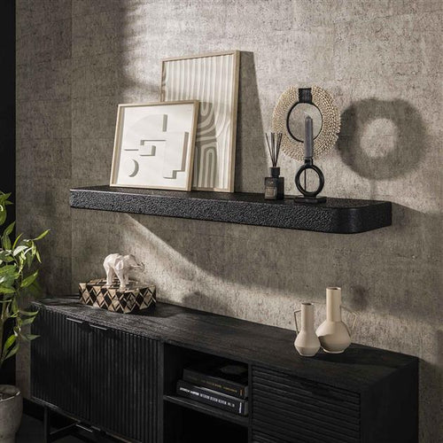 Giga Meubel Wandplank Metallic - Grijs Metaal - 150x29x8cm
