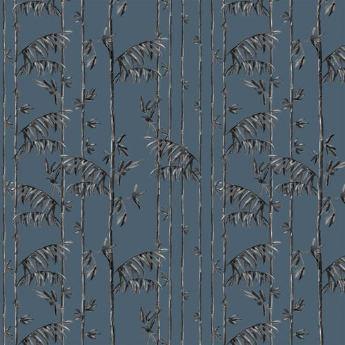 Catchii-Behang Bamboo Leaves blauw - vtwonen shop