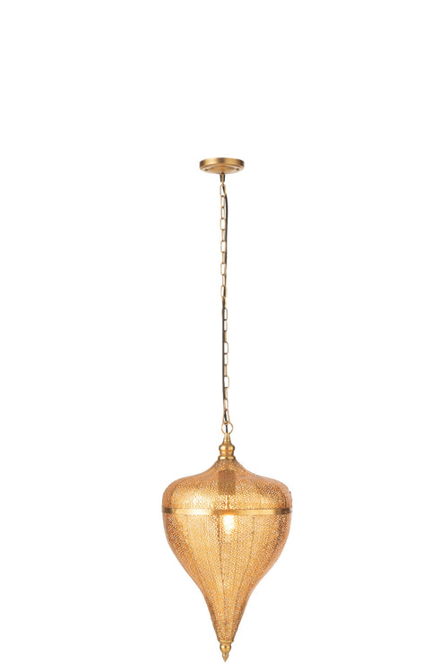 J-Line hanglamp Druppel - metaal - goud - large