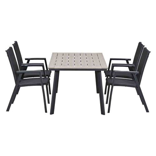 Garden Impressions Tuinset Santana 5-delig - Penedo tuintafel 160x90 cm