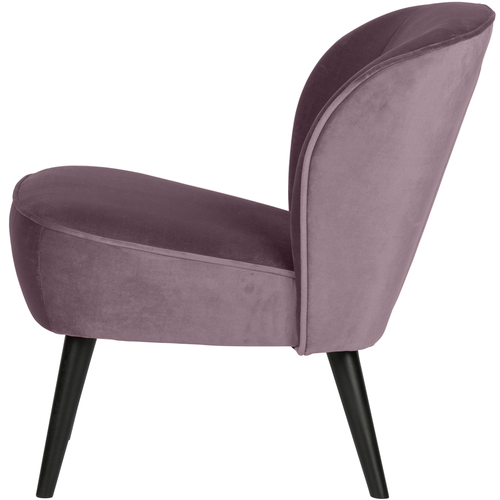 WOOOD fauteuil Sara - Velvet - Warm Lila - 59x71x70 - vtwonen shop