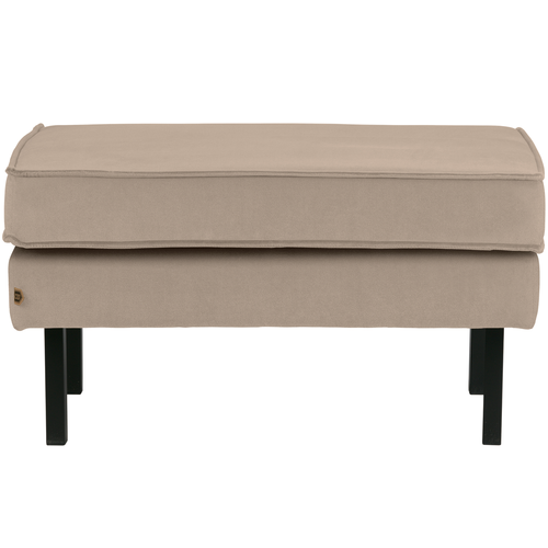 BePureHome hocker op poten Rodeo - Velvet - Khaki - 45x84x54 - vtwonen shop