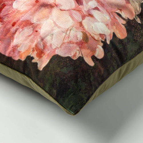 DENISE - sierkussen 45x45 cm - bloemmotief - Cranberry - multicolour
