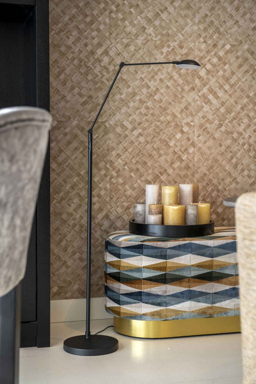 Artdelight vloerlamp Palermo - 1 lichts - 26  x 135   cm - zwart - vtwonen shop