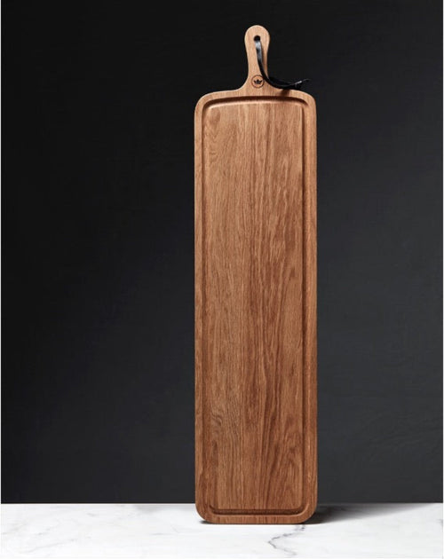 Dutchdeluxes XL Broodplank - Snijplank - Serveerplank - Slim Fit - Massief walnoothout -  19x70 cm - Bruin