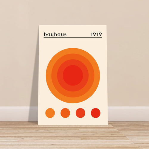 Artfulprints  Bauhaus - Orange dot   poster 70x100 cm / 28x40" - vtwonen shop