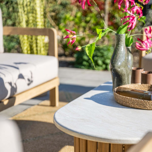 Garden Impressions Loungeset Sirocco 3-delig links - acacia - grey sand