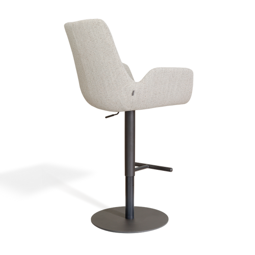Nolon Niva-Eef tulp barkruk beige gemêleerd verstelbaar - zwarte poten