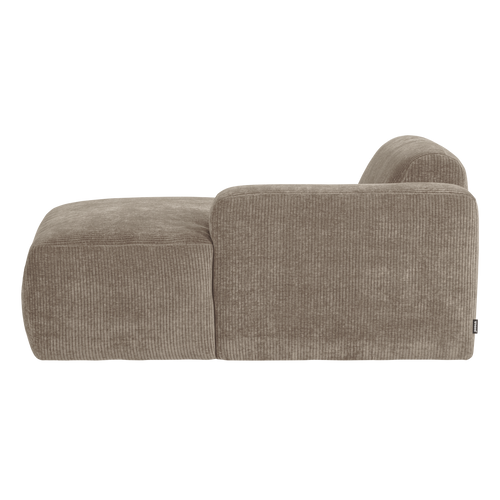WOOOD chaise longue bank rechts Mojo Base - Rib - Donkerzand - 74x112x162