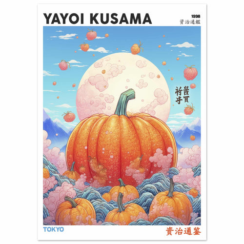 Artfulprints  Yayoi Kusama - Tokyo pumpkin   poster 50x70 cm - vtwonen shop