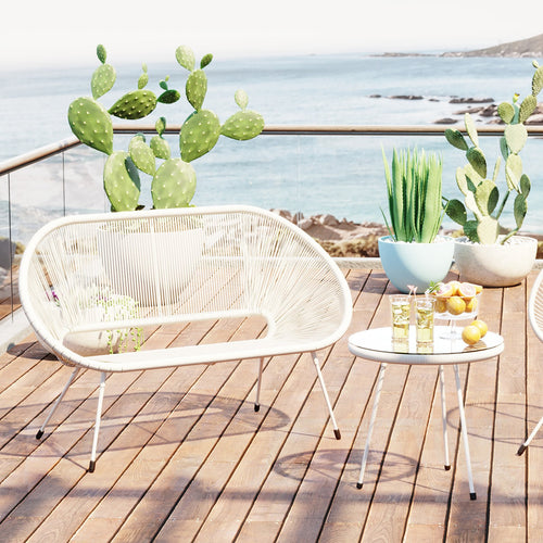 Kare Design Tuinbank Acapulco Mono wit - vtwonen shop