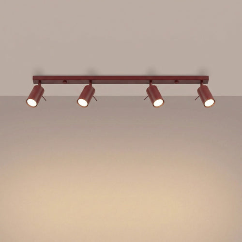 Sollux Lighting Plafondlamp RING 4L bordeaux - 80x6x16cm