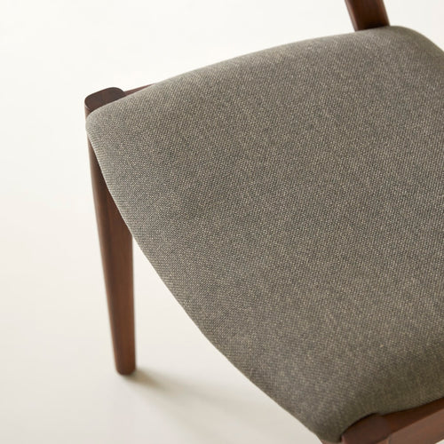 Tikamoon Stoel van donker massief teakhout en stof - Bruin - vtwonen shop