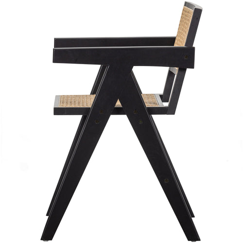 WOOOD eetkamerstoelen rattan Gunn - Hout - Zwart- Set van 6 - vtwonen shop