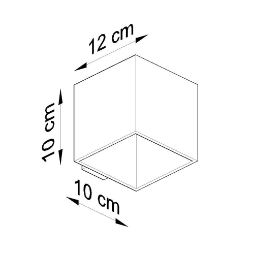 Sollux Lighting Wandlamp QUAD 1 antraciet - 10x12x10cm