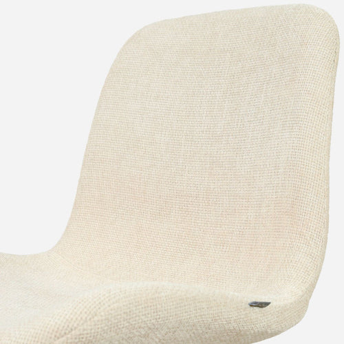 Nolon Nena-Fé Eetkamerstoel Cottonbeige - Zwart Houten Onderstel
