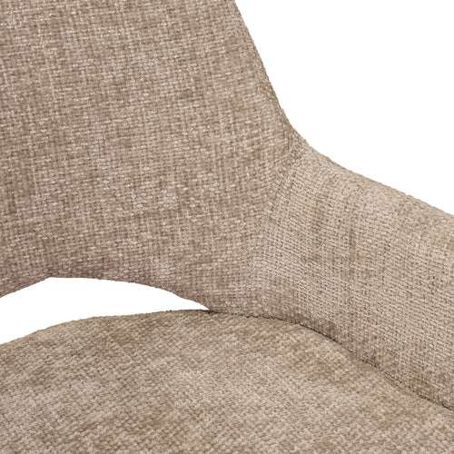 Giga Meubel Eetkamerstoel Josh - Stof/Metaal - Beige - Set van 2 - vtwonen shop