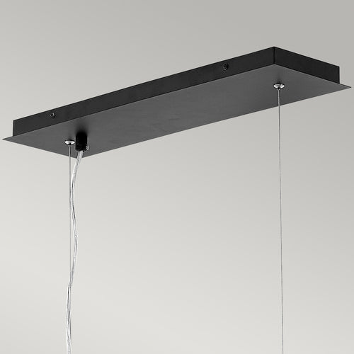 Elstead Zuma 6-lichts hanglamp, satijnzwart, goud, E27
