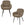 WOOOD eetkamerstoelen Runa - Polyester - Warm Bruin - Set van 2