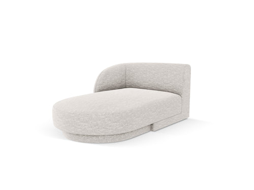 Micadoni linker meridiaan Miley chenille, lichtgrijs - 156x90x70cm