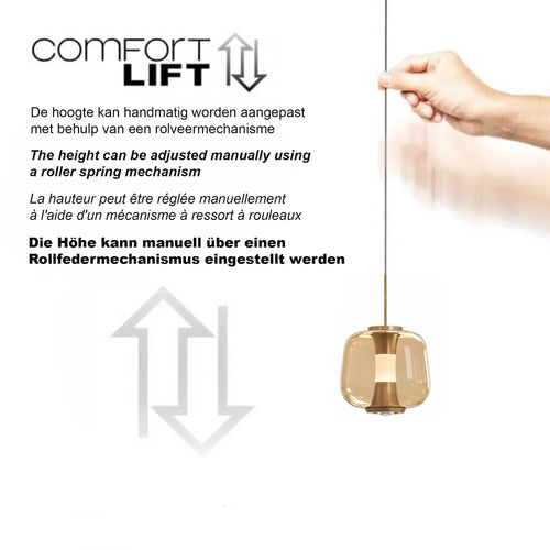 Freelight hanglamp Rosa - 5 lichts - 120  x 180   cm - rosé goud