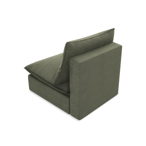 LaMiaSofa Bankmodule midden Ravenna - bouclé - olijf - 75x90x77