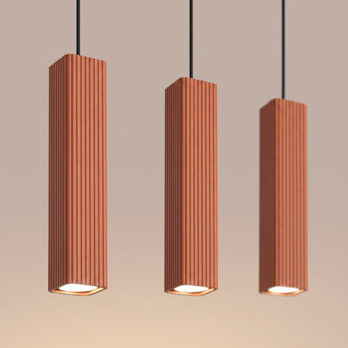 Sollux Lighting Hanglamp RAYO 3L rode oker - 45x6x98cm