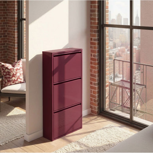Kare Design Schoenenkast Caruso paars 3 laden