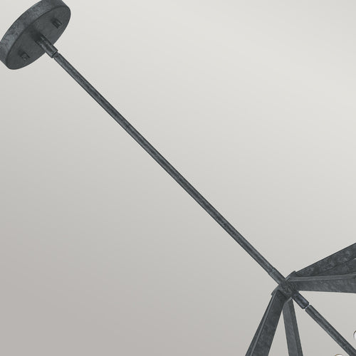 Elstead Quoizel Vanguard Draadframe Hanglamp Plafondlamp Oud Zwart