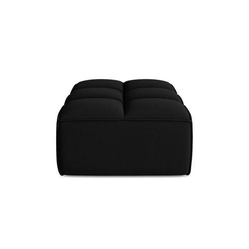 LaMiaSofa Poef Belluno - velours - zwart - 80x93x43
