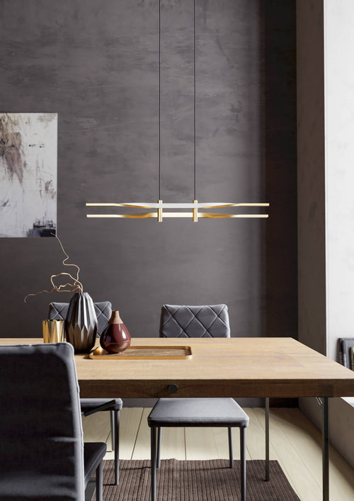 EGLO hanglamp Colmeal - led - 76 cm - goud/wit - vtwonen shop