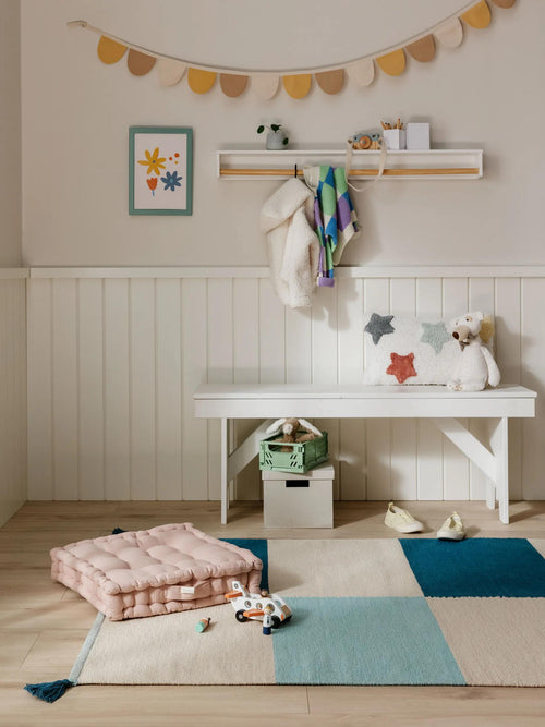 benuta kindervloerkleed Anton - veelkleurig/blauw - 90x130 cm