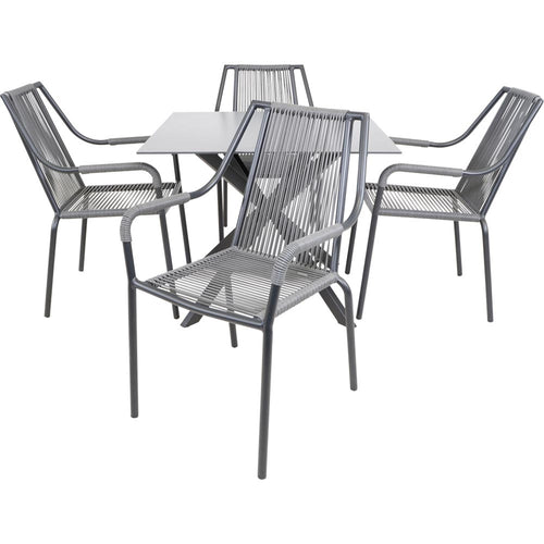 Lesli Living tuintafel Crest - zwart - 90x90x73cm
