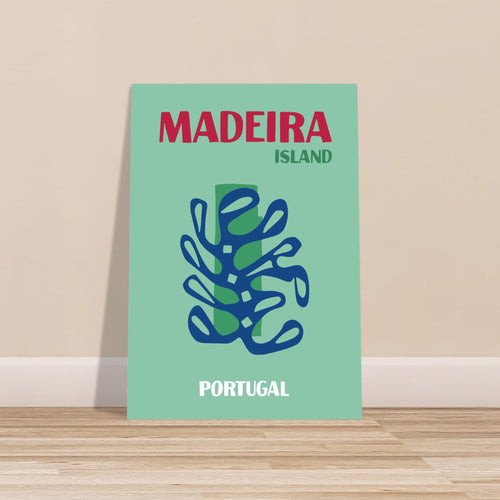 Artfulprints Poster met Lijst Portugal - Madeira   - 70x100 cm - Groen