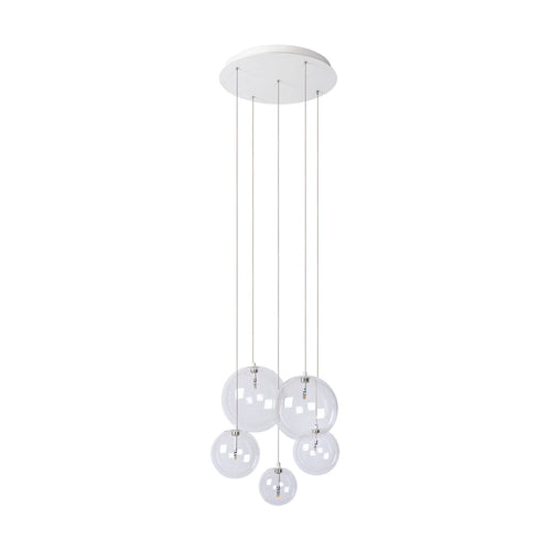 Atmooz hanglamp Camau 5 - wit - Ø 35 x H 140 cm - G4
