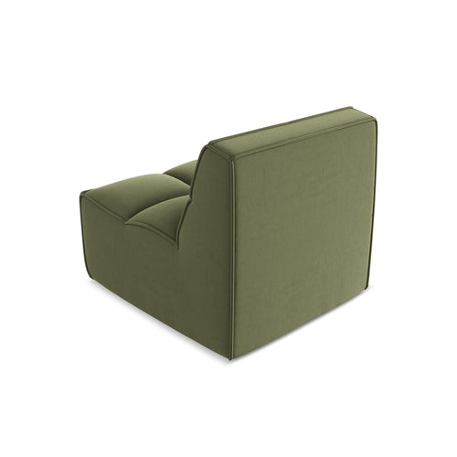 LaMiaSofa Bankmodule midden Belluno - velours - olijf - 80x93x75