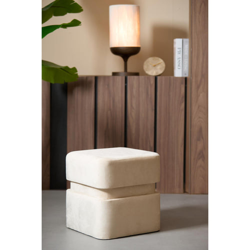 Light & Living poef Piazza - bruin - 40x40x42.5cm - vtwonen shop